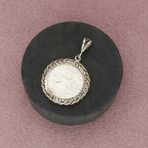 sterling silver vintage guardian angel pendant